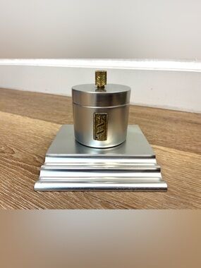 Art Deco Kensington Ware Aluminum & Brass Inkwell by Lurelle Guild 1930s 1940s